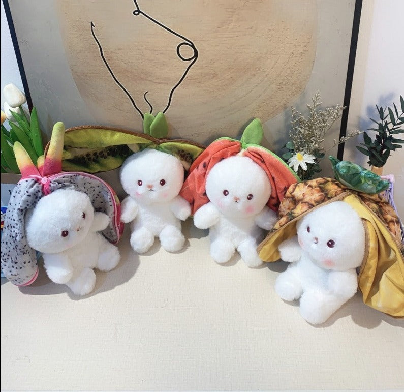 fruit rabbit plush toy cute transformation