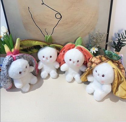 fruit rabbit plush toy cute transformation