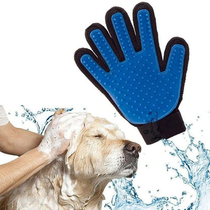 2 in 1 Handschuh für Fellpflege Hunde, Katzen, Kaninchen, Pferde Fellwäsche & Haare entfernen