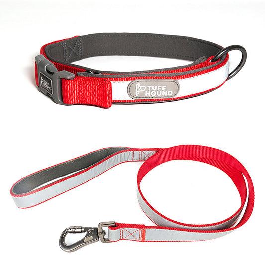 Angenehmes Hundehalsband mit Leine aus Nylon