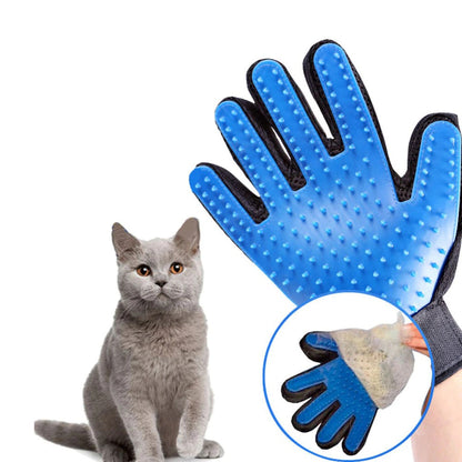 2 in 1 Handschuh für Fellpflege Hunde, Katzen, Kaninchen, Pferde Fellwäsche & Haare entfernen